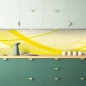 Preview: Spritzschutz Küche Yellow Design