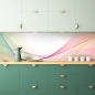 Preview: Spritzschutz Küche Farbige Welle