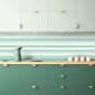 Preview: Spritzschutz Küche Linien Kunst