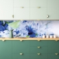 Preview: Spritzschutz Küche Blaue Blumen