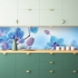 Preview: Spritzschutz Küche Blaue Orchidee