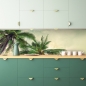 Preview: Spritzschutz Küche Palmen im Sommer