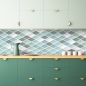 Preview: Spritzschutz Küche Rauten Design
