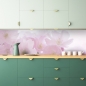 Preview: Spritzschutz Küche Rosa Blüten