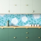 Preview: Spritzschutz Küche White Blue Design