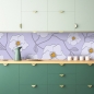 Preview: Spritzschutz Küche Blumen Muster