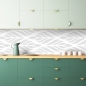 Preview: Spritzschutz Küche Blatt Design