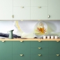 Preview: Spritzschutz Küche Orchidee Zimt