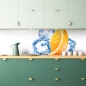 Preview: Spritzschutz Küche Orange Eiswürfel