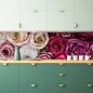 Preview: Spritzschutz Küche Rosen Strauß