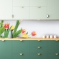 Preview: Spritzschutz Küche Tulpen