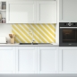Preview: Spritzschutz Küche Gelbe Diagonale Linien