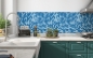 Preview: Spritzschutz Küche Blaue Mosaiksteine