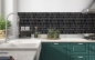 Preview: Spritzschutz Küche Schwarze Mosaik