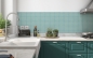 Preview: Spritzschutz Küche Mint Stein Mosaik