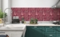 Preview: Spritzschutz Küche Rot Modern Mosaik