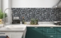 Preview: Spritzschutz Küche Dunkle Mosaikfliese