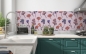 Preview: Spritzschutz Küche Blumen Malerei