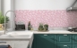 Preview: Spritzschutz Küche Rosa White Floral
