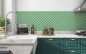 Preview: Spritzschutz Küche Grüne Linien Muster