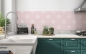 Preview: Spritzschutz Küche Hell Pink Sterne
