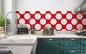 Preview: Spritzschutz Küche Rot Weiß Polka Punkte