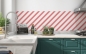 Preview: Spritzschutz Küche Rote Linien Geraden