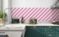 Preview: Spritzschutz Küche Diagonale Streifen Pink