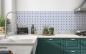 Preview: Spritzschutz Küche Blaue Mosaik Karos