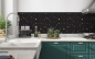 Preview: Spritzschutz Küche Sterne bei Nacht