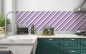 Preview: Spritzschutz Küche Lila Diagonal Muster