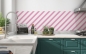 Preview: Spritzschutz Küche Pink Diagonal Streifen