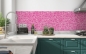 Preview: Spritzschutz Küche Pink Herze Doodle Style