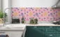 Preview: Spritzschutz Küche Blumennatur Pink