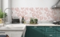 Preview: Spritzschutz Küche Rosa Tropisches Muster