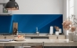 Preview: Spritzschutz Küche Blau Design