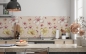Preview: Spritzschutz Küche Blüten Muster
