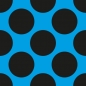 Preview: Spritzschutz Küche Blau Schwarze Polka Dots