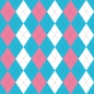 Preview: Spritzschutz Küche Blau Pink Argyle Stil