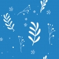 Preview: Spritzschutz Küche Blaue Schneepflanzen