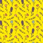 Preview: Spritzschutz Küche Gelb Blumen Vielfalt