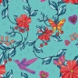 Preview: Spritzschutz Küche Karibische Floral Blüten