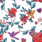 Preview: Spritzschutz Küche Tropische Floral Blüten