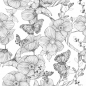 Preview: Spritzschutz Küche Graue Blumen
