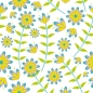 Preview: Spritzschutz Küche Pattern with Flowers