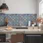 Preview: Spritzschutz Küche Blue Talavera Style