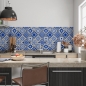 Mobile Preview: Spritzschutz Küche Blue Design Patchwork