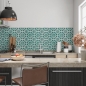 Preview: Spritzschutz Küche Green Arabic Pattern