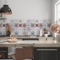 Preview: Spritzschutz Küche Spanische Keramik Muster