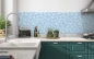 Preview: Küchenrückwand Blau Blüten Floral